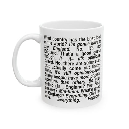 "It's opinions-based" Ceramic Mug (11oz)