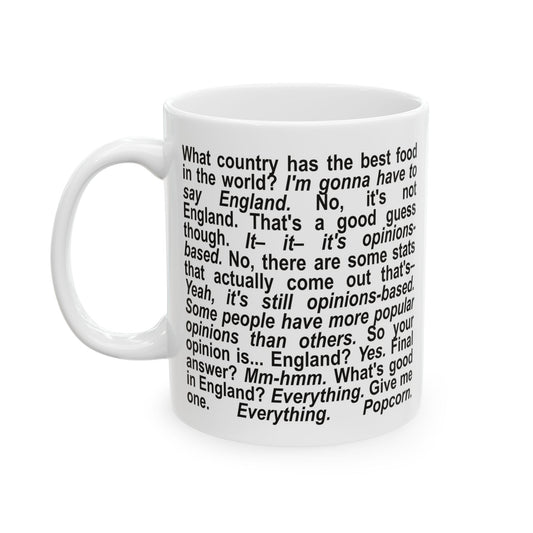 "It's opinions-based" Ceramic Mug (11oz)
