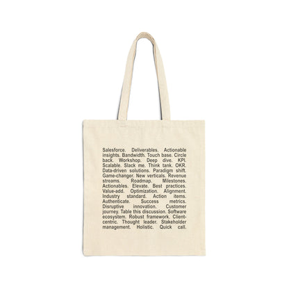 Salesforce Deliverables Cotton Canvas Tote Bag