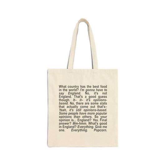 It's Opinions-Based Cotton Canvas Tote Bag
